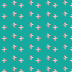 Seamless pattern repeat ready pink leaves on blue baby ideal cute wallpaper 