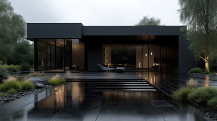 Obraz premium Modern minimalist house exterior