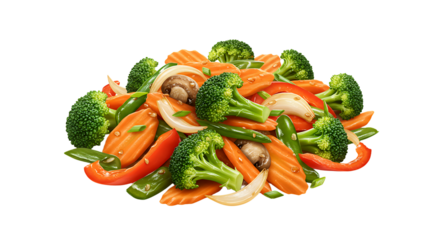 Colorful fresh vegetables stir fry vibrant healthy cuisine