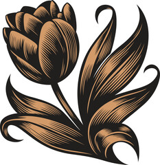 Tulip stylized vector