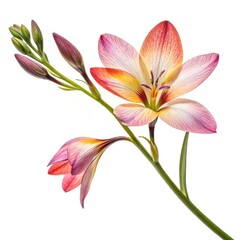 Fototapeta premium pink lily isolated on white