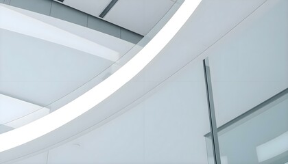 Fototapeta premium white room with a curved ceiling and white walls