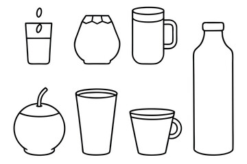 Soy Milk Line Art Simple Drawing for Artistic Illustration Ideas 