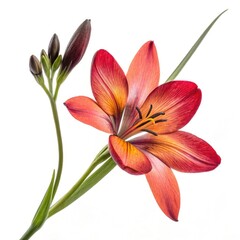 Fototapeta premium pink lily isolated on white