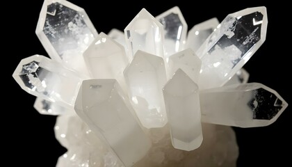 cluster of crystals sitting on top of a table