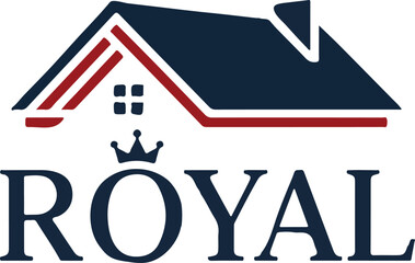 Premium Property Business Logo with Home and Crown Icon