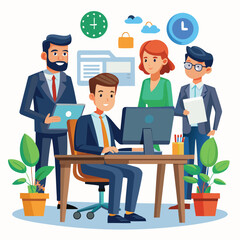 Obraz premium professional-business-people--programmer-working