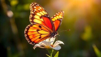 close up of a butterfly on a flower
