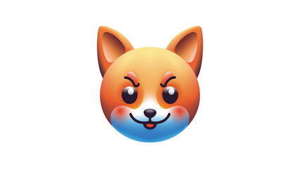 A charming fox face with a smile, ideal for playful and nature-themed visuals.