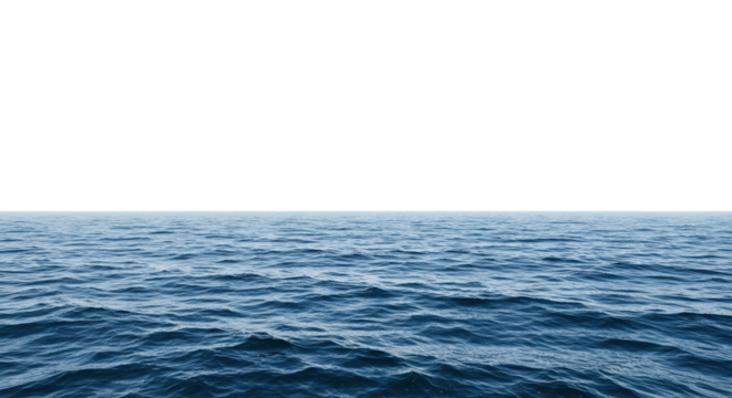 Serene Ocean Surface Calm Water, Blue Horizon, Peaceful Seascape