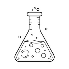 chemical flask icon, chemical flask vector illustration-simple illustration of chemical flask, perfect for chemical flask logos and icons