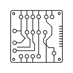 circuit board icon, circuit board vector illustration-simple illustration of circuit board, perfect for circuit board logos and icons