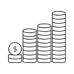 coins icon, coins vector illustration-simple illustration of coins, perfect for coins logos and icons