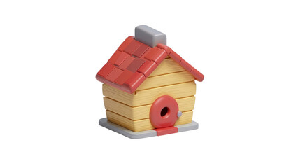 A charming birdhouse illustration, perfect for nature, garden, or spring-themed visuals.