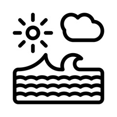 ocean line icon