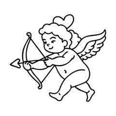 Fototapeta premium cupid arrow icon, cupid arrow vector illustration-simple illustration of cupid arrow, perfect for cupid arrow logos and icons