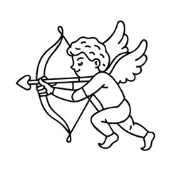 Naklejka premium cupid arrow icon, cupid arrow vector illustration-simple illustration of cupid arrow, perfect for cupid arrow logos and icons