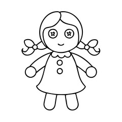 doll icon, doll vector illustration-simple illustration of doll, perfect for doll logos and icons