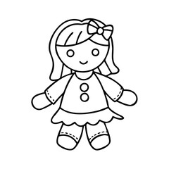 doll icon, doll vector illustration-simple illustration of doll, perfect for doll logos and icons