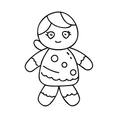 doll icon, doll vector illustration-simple illustration of doll, perfect for doll logos and icons