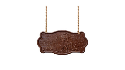 A chocolate-colored tagboard graphic ideal for sweet-themed or label designs.