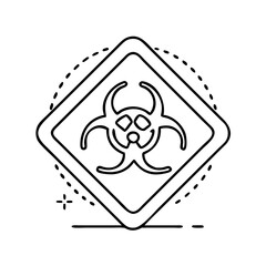 hazard sign icon, hazard sign vector illustration-simple illustration of hazard sign, perfect for hazard sign logos and icons