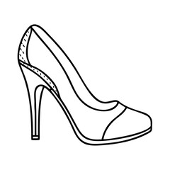 high heel icon, high heel vector illustration-simple illustration of high heel, perfect for high heel logos and icons
