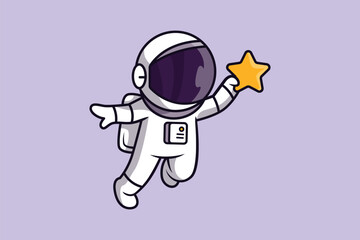 Astronaut Birthday Character Illustration Reaching for the Stars