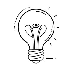 light bulb icon, light bulb vector illustration-simple illustration of light bulb, perfect for light bulb logos and icons