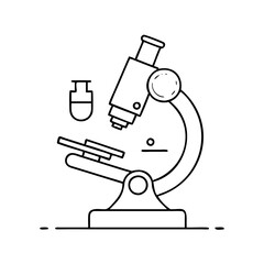 microscope icon, microscope vector illustration-simple illustration of microscope, perfect for microscope logos and icons