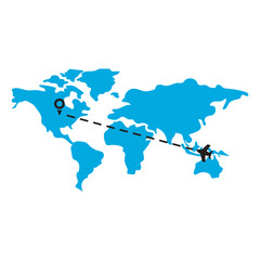World Air Travel Routes