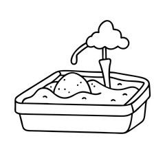 sandbox icon, sandbox vector illustration-simple illustration of sandbox, perfect for sandbox logos and icons