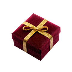 Elegant Red Gift Box with Golden Ribbon for Special Occasions