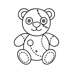 stuffed animal icon, stuffed animal vector illustration-simple illustration of stuffed animal, perfect for stuffed animal logos and icons