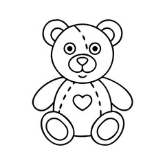 stuffed animal icon, stuffed animal vector illustration-simple illustration of stuffed animal, perfect for stuffed animal logos and icons