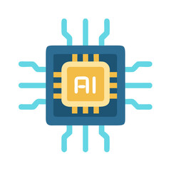  Stylish AI Processor Technology Icon