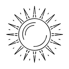 sun icon, sun vector illustration-simple illustration of sun, perfect for sun logos and icons