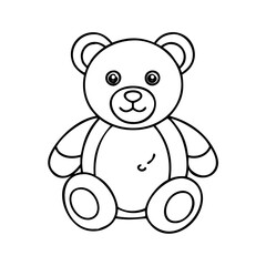 teddy bear icon, teddy bear vector illustration-simple illustration of teddy bear, perfect for teddy bear logos and icons