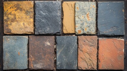 Fototapeta premium Multicolored Stone Tiles Texture Background