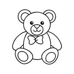 Fototapeta premium teddy bear icon, teddy bear vector illustration-simple illustration of teddy bear, perfect for teddy bear logos and icons