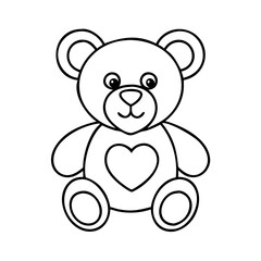 teddy bear icon, teddy bear vector illustration-simple illustration of teddy bear, perfect for teddy bear logos and icons
