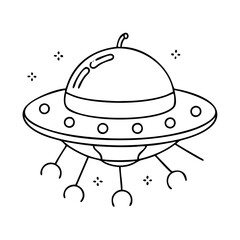 ufo icon, ufo vector illustration-simple illustration of ufo, perfect for ufo logos and icons