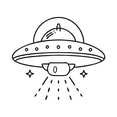 ufo icon, ufo vector illustration-simple illustration of ufo, perfect for ufo logos and icons