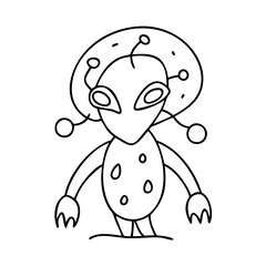 alien icon, alien vector illustration-simple illustration of alien, perfect for alien logos and icons