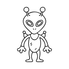alien icon, alien vector illustration-simple illustration of alien, perfect for alien logos and icons
