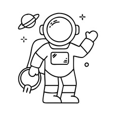 astronaut icon, astronaut vector illustration-simple illustration of astronaut, perfect for astronaut logos and icons