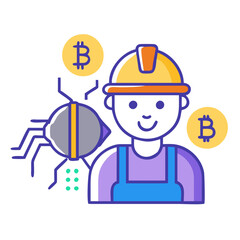  Blockchain Miner Icon