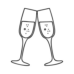 champagne glass icon, champagne glass vector illustration-simple illustration of champagne glass, perfect for champagne glass logos and icons