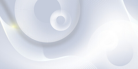 Abstract grey background with dynamic circle lines.