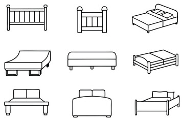  bed line art elegant modern home interior style contemporary artwork